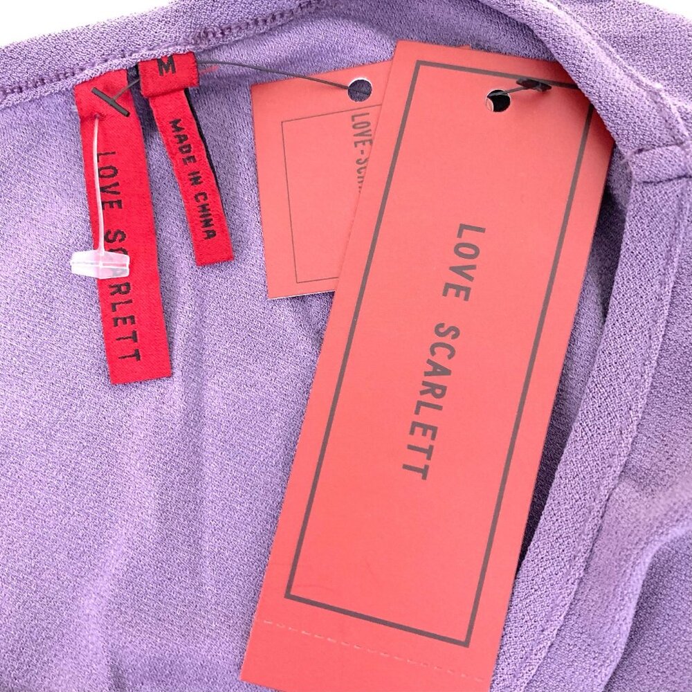 Love Scarlett Tops Long Sleeve Neck Women's Blouses Violet Kiss Size M - Picture 10 of 11